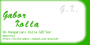 gabor kolla business card